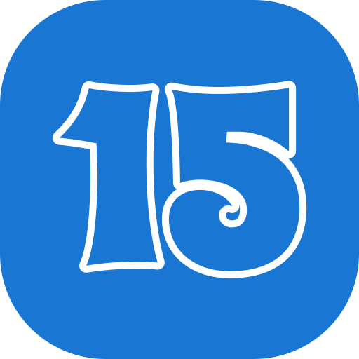 número 15 icono gratis