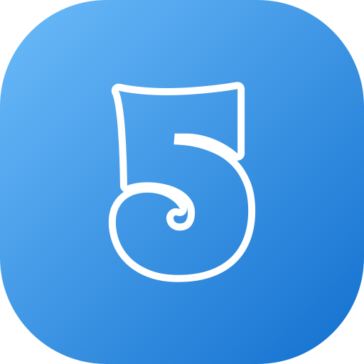 numéro 5 Icône gratuit