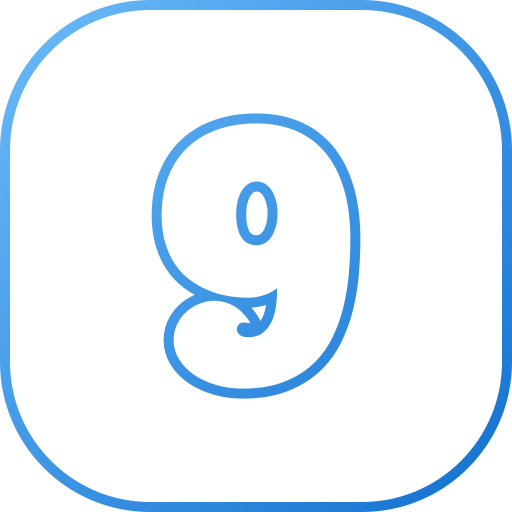 Number 9 free icon Number 9 free icon