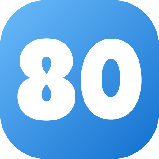 80 Icône gratuit 80 Icône gratuit