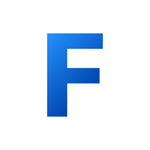 Letter f Generic gradient fill icon