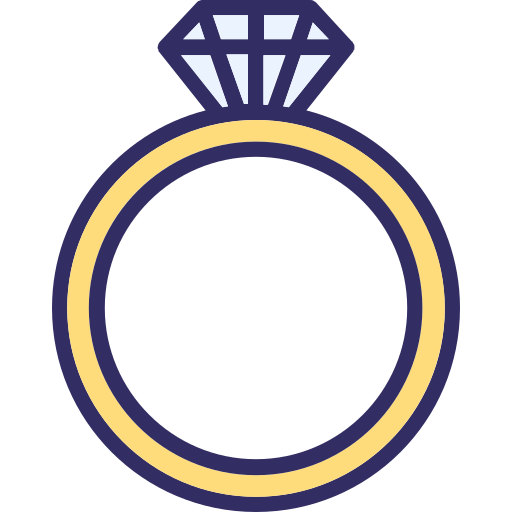 Diamond ring Generic color lineal-color icon