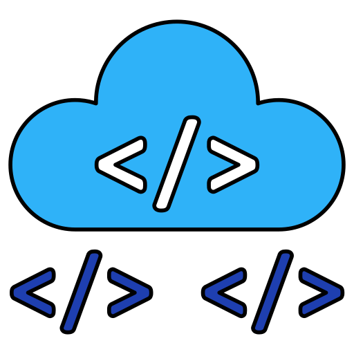 codificación en la nube icono gratis
