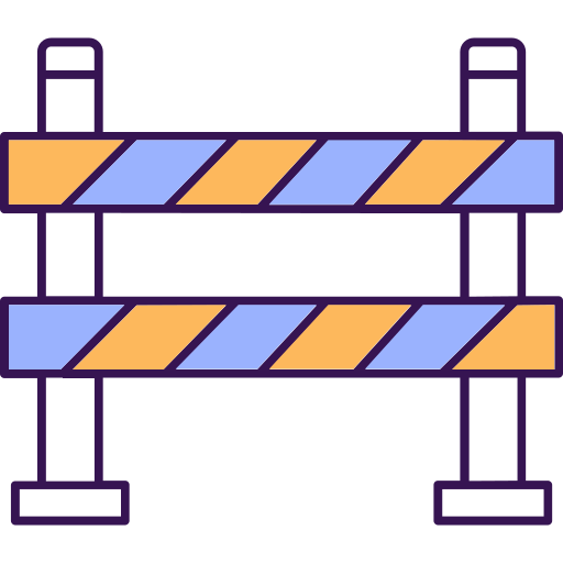 straßensperre kostenlos Icon