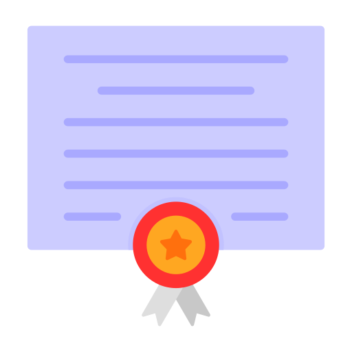 Certificate Generic color fill icon