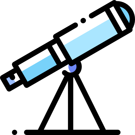 Telescope Detailed Rounded Color Omission Icon