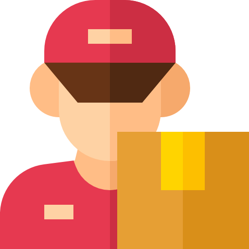 Delivery man Basic Straight Flat icon