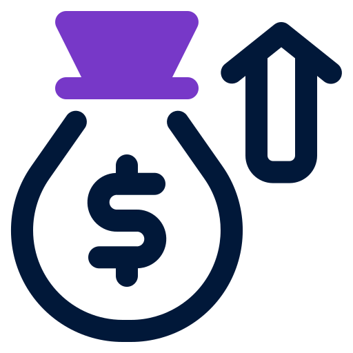 bolsa de dinero icono gratis