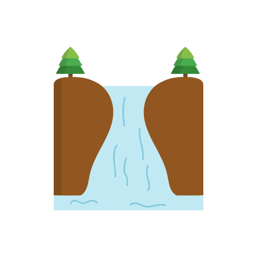 Waterfall Generic color fill icon
