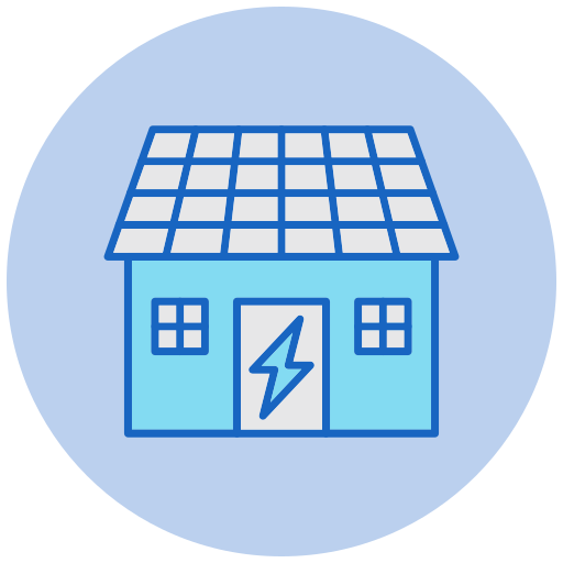 casa solar icono gratis