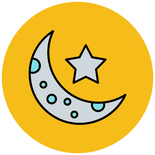 luna creciente icono gratis