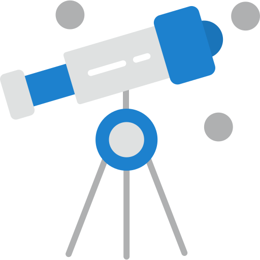 telescopio icono gratis