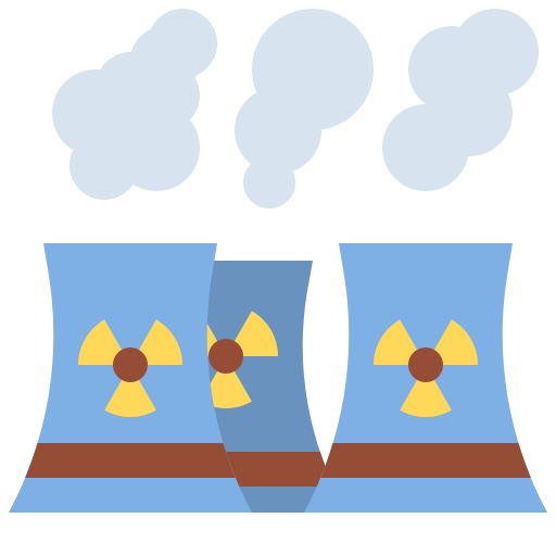 la energía nuclear icono gratis