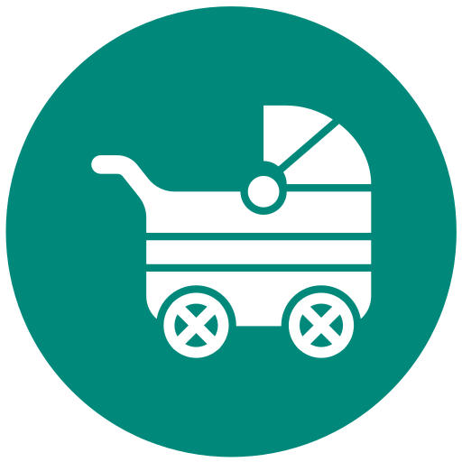 Baby stroller Generic color fill icon