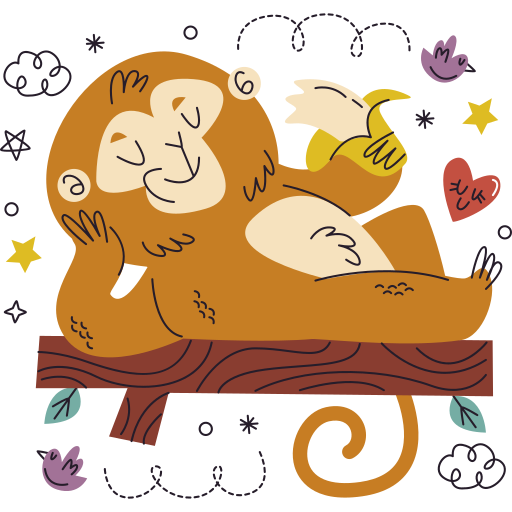 Monkey free sticker
