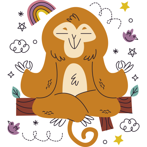 Monkey free sticker