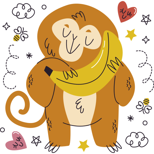 Monkey free sticker Monkey free sticker