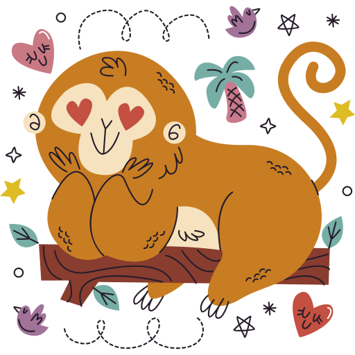 Monkey free sticker