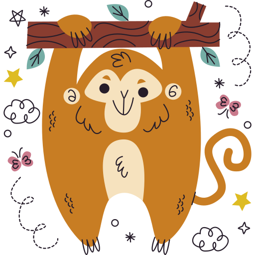 Monkey free sticker