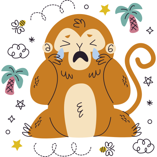 Monkey free sticker