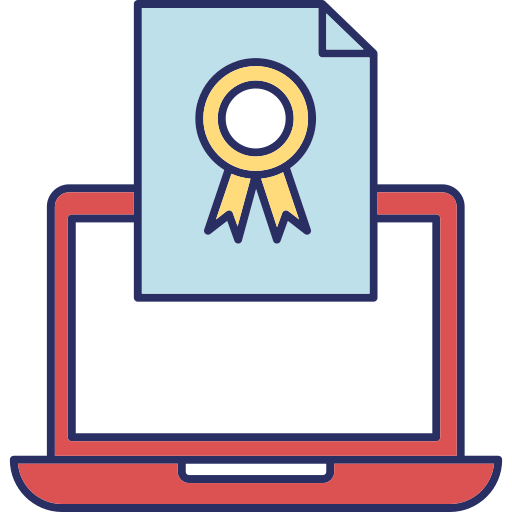 certificado online grátis ícone