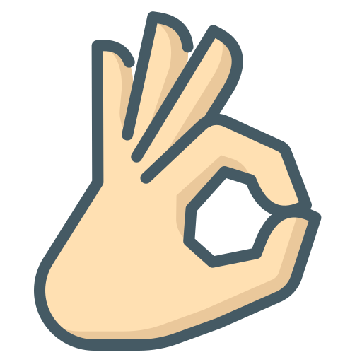 ok hand gesture icon