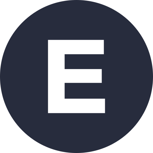 Letter e Generic color fill icon