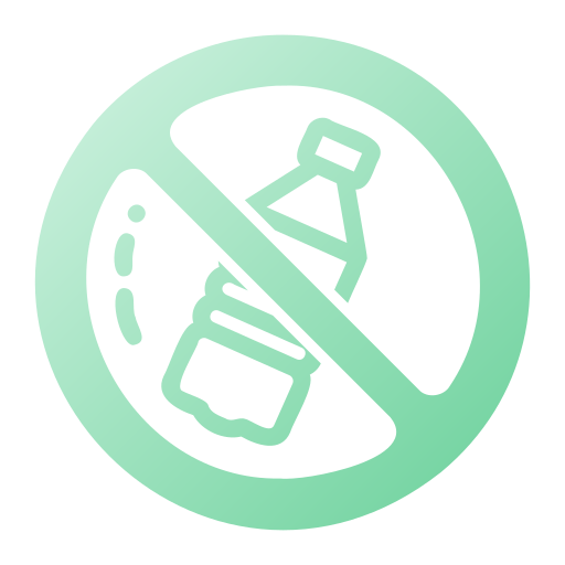 No Plastic Bottles Generic Gradient Fill Icon 9291