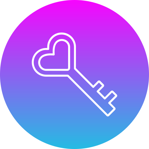 llave de amor icono gratis