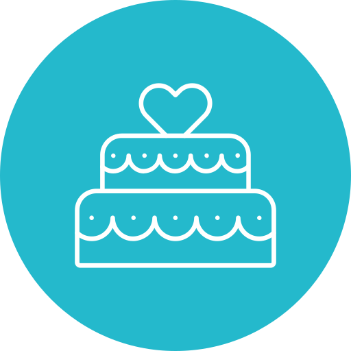 pastel de boda icono gratis