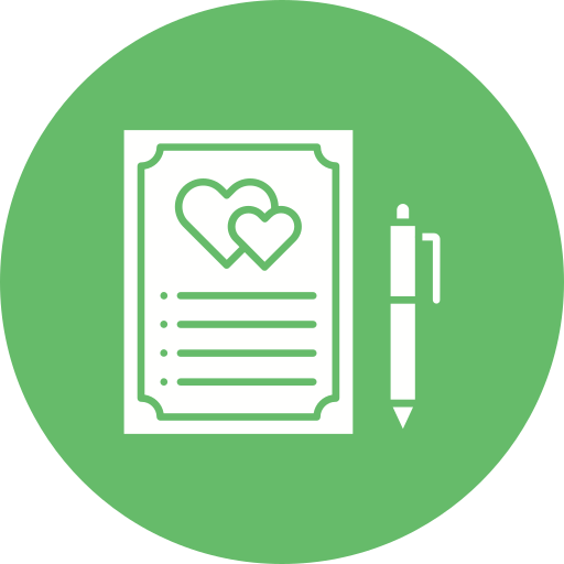 Wedding contract Generic color fill icon