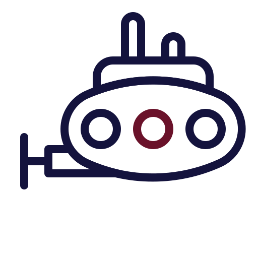 Submarine Generic color outline icon