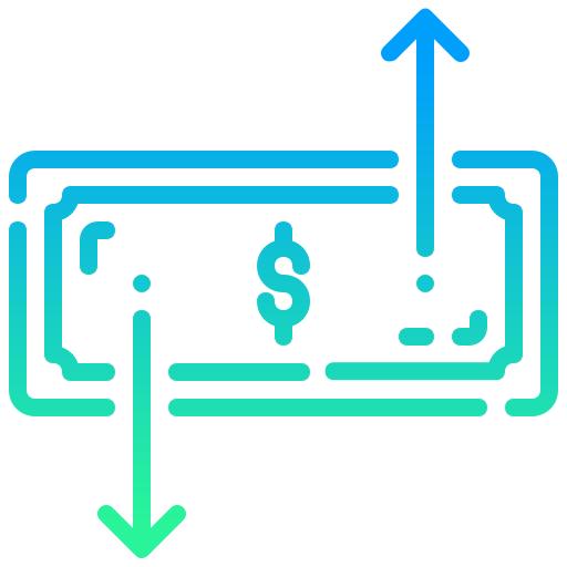 Money flow Generic gradient outline icon