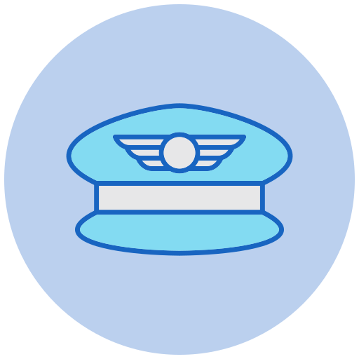 sombrero de piloto icono gratis