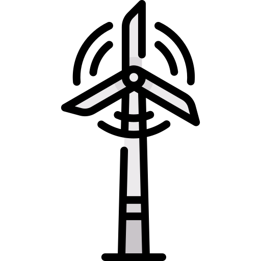 Premium Vector  Eco energy wind turbine icon design black and white