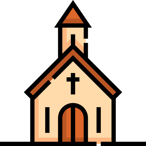 Church Detailed Straight Lineal color icon