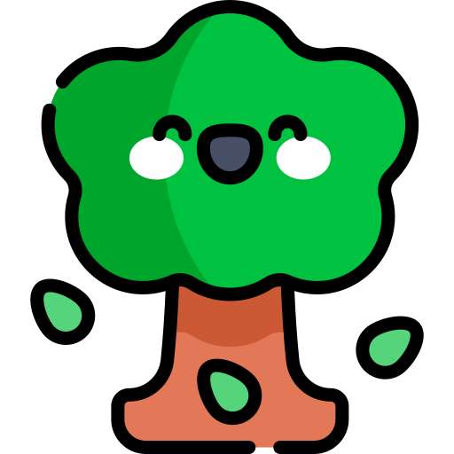 Tree Kawaii Lineal color icon