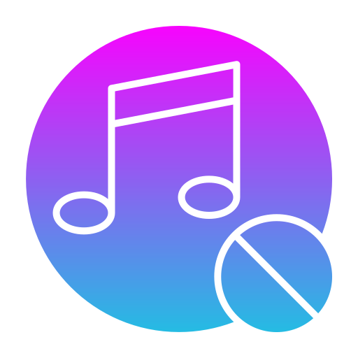 No music Generic gradient outline icon