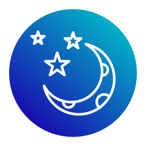 luna y estrellas icono gratis