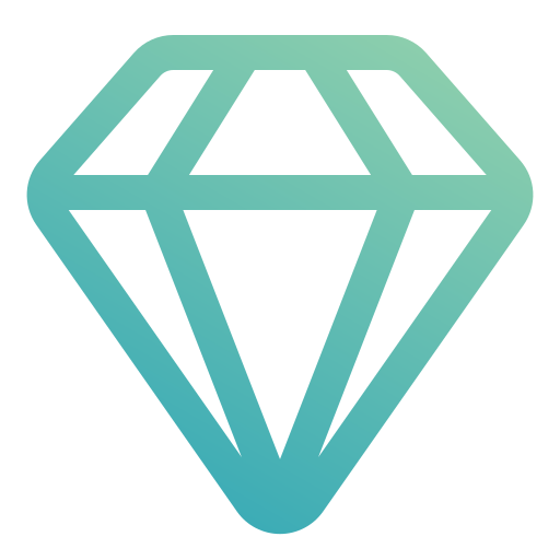 Diamond Generic gradient outline icon