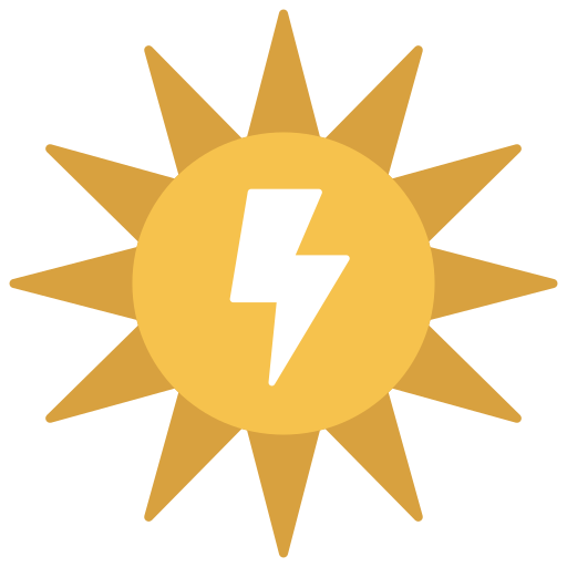 energía solar icono gratis